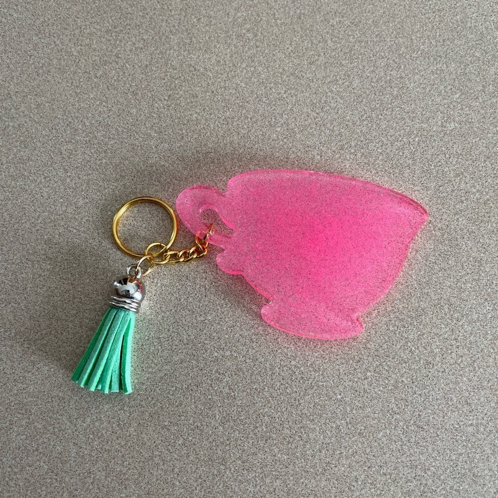 Handmade Teacup Keychain - Picture 1 of 6